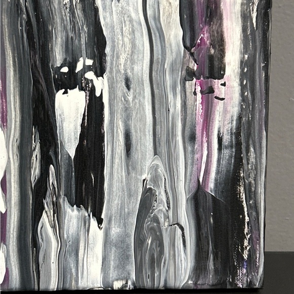 Hand Painted Original Painting Acrylic Canvas 10 X 10 Titled Leather  & Lace‎ - Picture 2 of 14